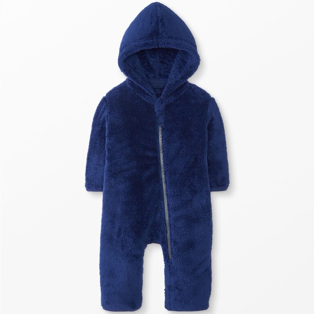 hanna andersson baby zip marshmallow fleece 0-3m